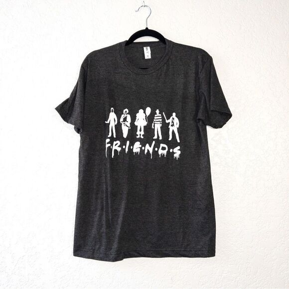 New Tultex Gray‎ Friends Horror Movie Character T-Shirt Size Medium - Picture 1 of 4